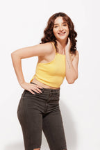 Cotton Ribbed Crop Top – Soft & Stylish Fit