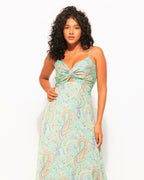 Satin Crepe A-Line Bodycon Dress