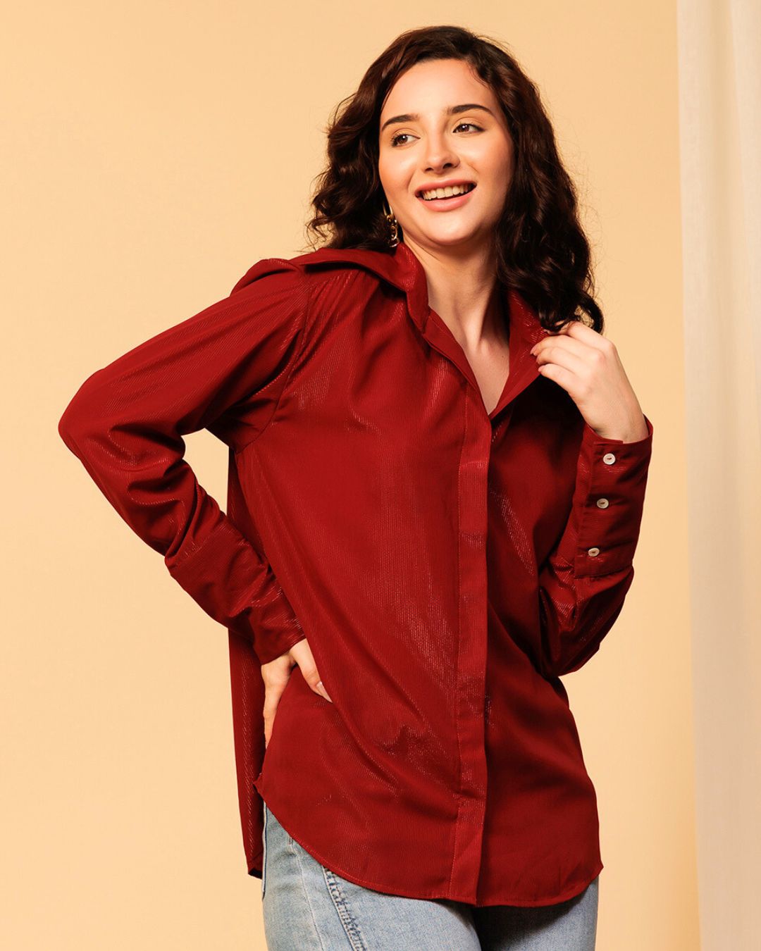 Stylish Shimmer Shirt for Women – Dazzling Glamwear for Evenings & Events