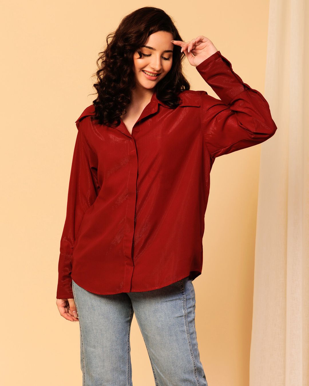 Stylish Shimmer Shirt for Women – Dazzling Glamwear for Evenings & Events