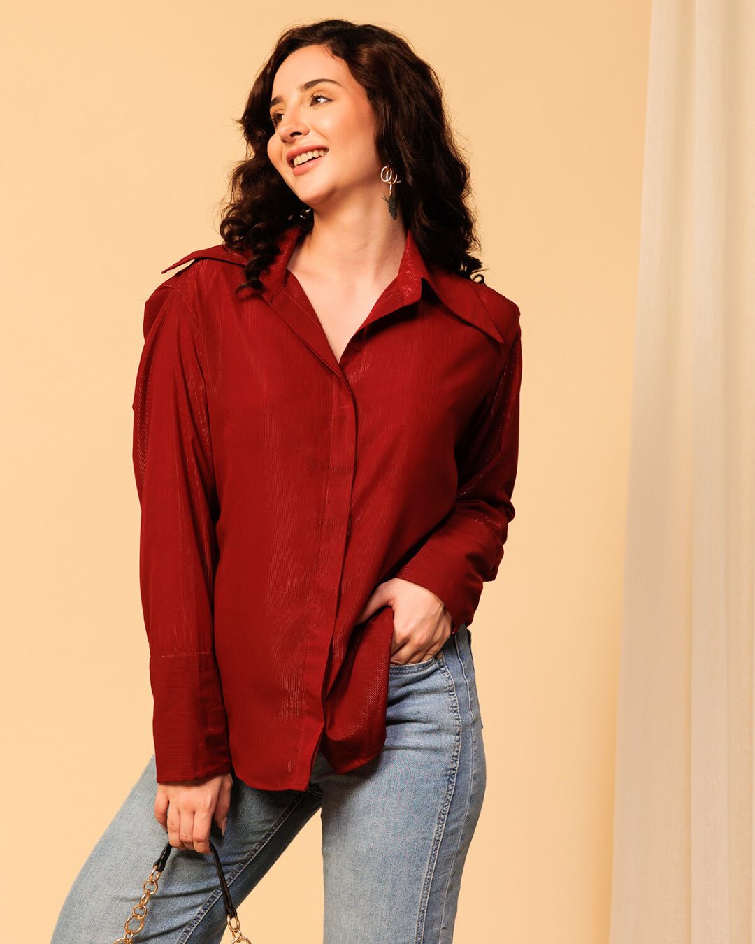 Stylish Shimmer Shirt for Women – Dazzling Glamwear for Evenings & Events