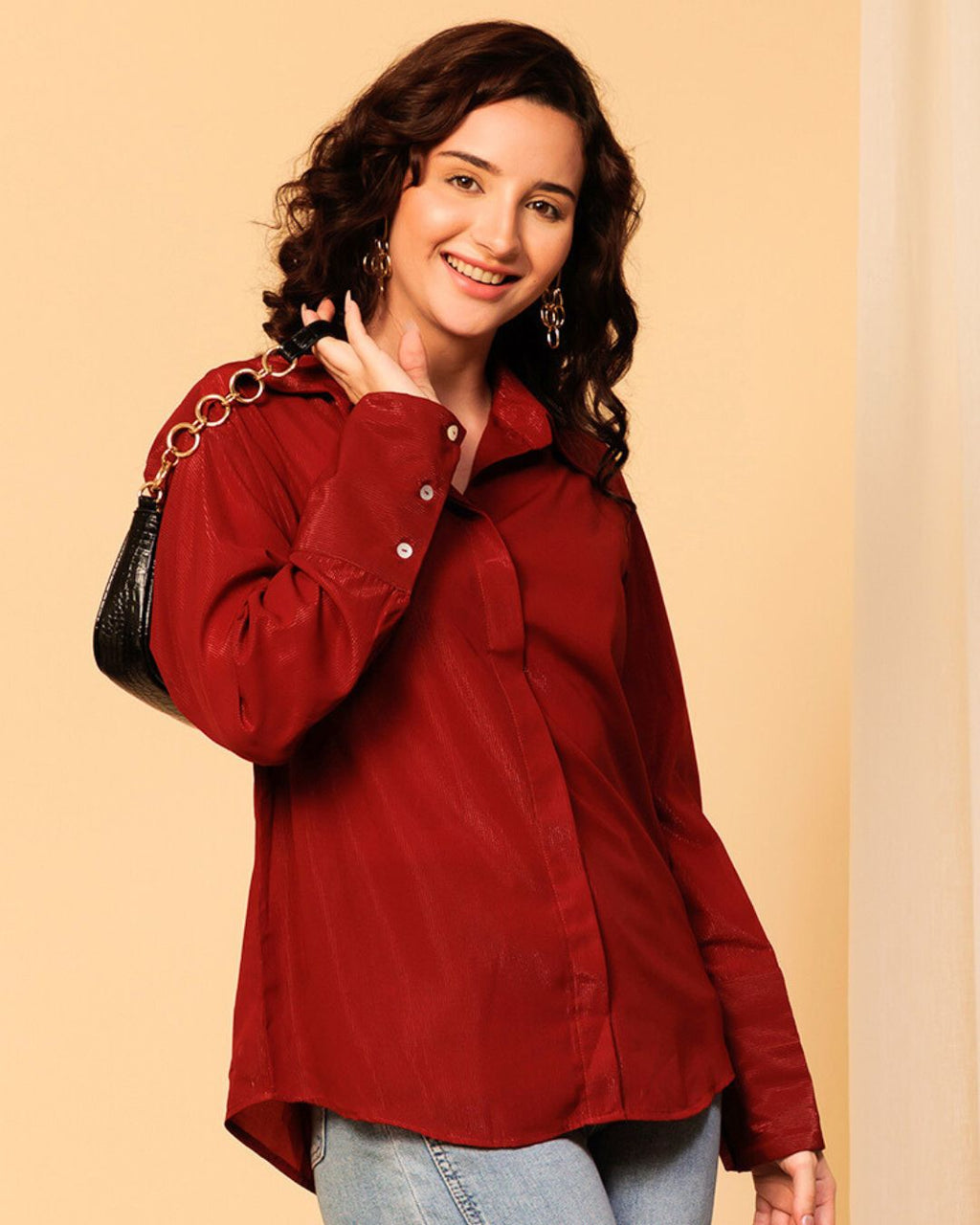 Stylish Shimmer Shirt for Women – Dazzling Glamwear for Evenings & Events