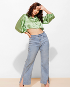 Chic Cropped Satin Shirt – Silky Smooth & Perfect for Day-to-Night Styling