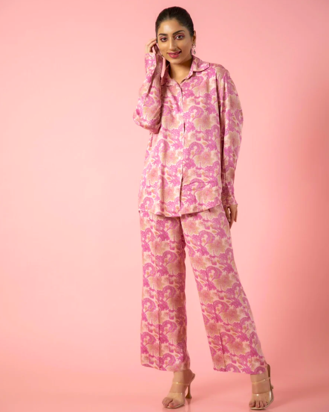 Floral Bliss 2-Piece Coord Set – Stylish & Comfy Printed Co-Ord for Women