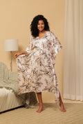 Women’s Peach Printed Kaftan – Relaxed & Chic