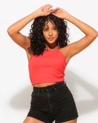 Backless Ribbed Crop Top – Soft Cotton Fit