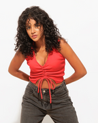 Chic Ribbed Halter Crop Top – Versatile Wardrobe Essential for Women