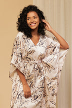 Women’s Peach Printed Kaftan – Relaxed & Chic