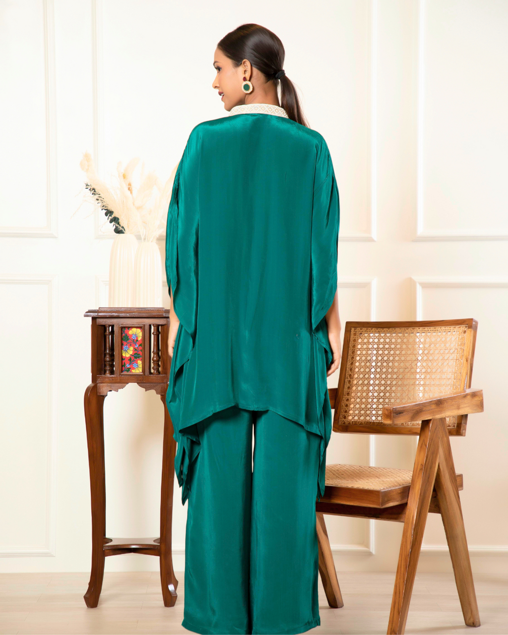Crepe Two Piece Kaftan Co-ord Set