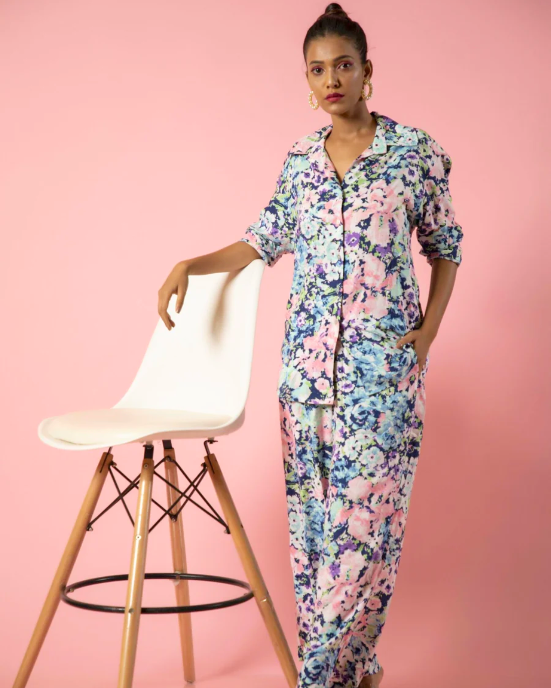 Floral Printed Matching Coord Set – 2 Piece Stylish Set for Casual and Party Wear