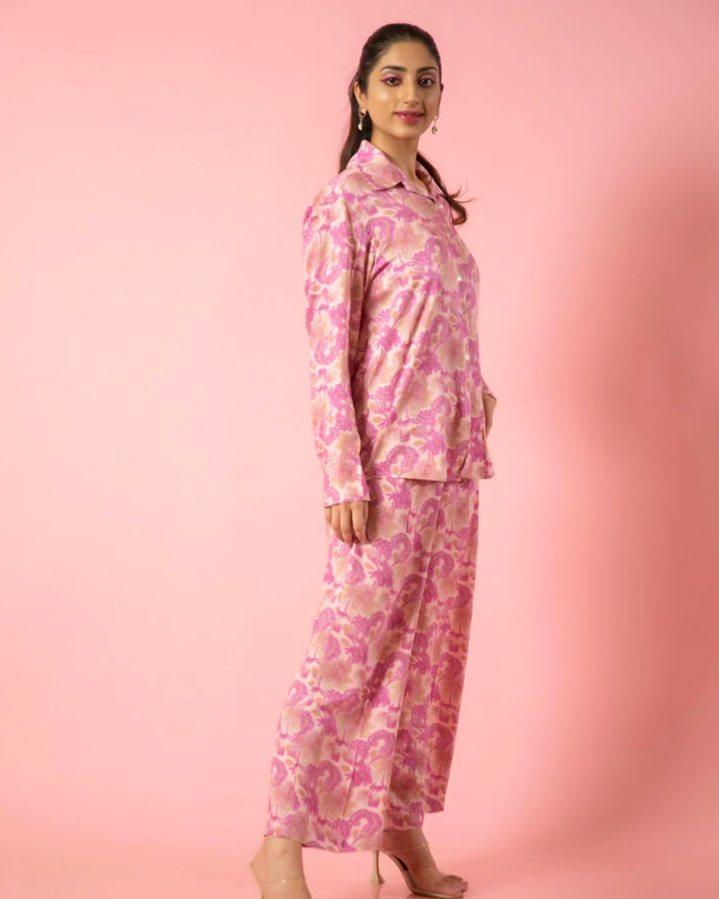 Floral Bliss 2-Piece Coord Set – Stylish & Comfy Printed Co-Ord for Women