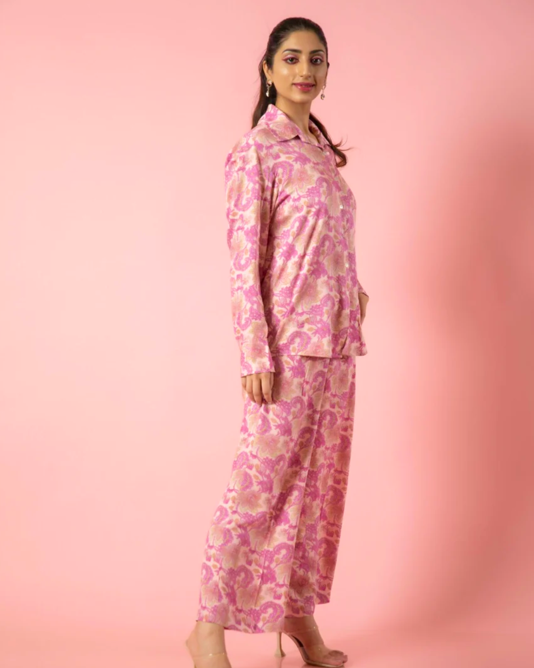 Chic Floral Print Co-ord Set – Matching Top & Bottom for a Feminine Touch