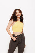Cotton Ribbed Crop Top – Soft & Stylish Fit