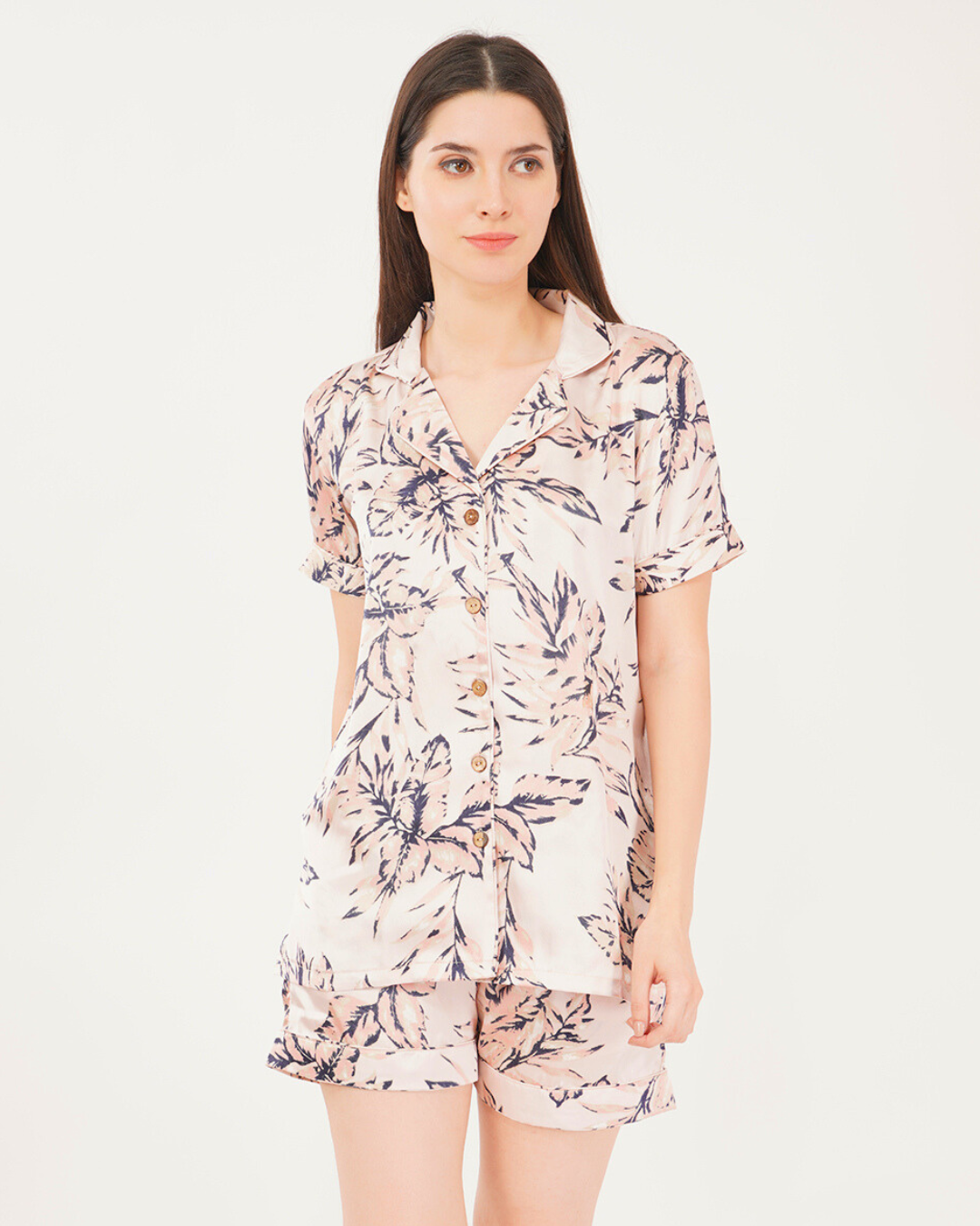Trendy Printed Satin Shorts Set – Perfect for Day-Outs or Vacay Mood