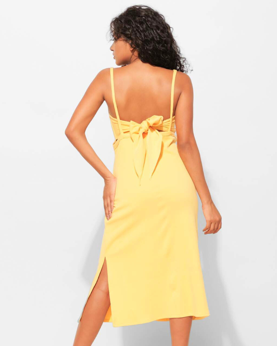 Round Neck Ribbed Knit Bodycon Midi Dress