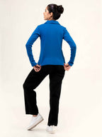 Rib Cotton Full Sleeve Top with Collar
