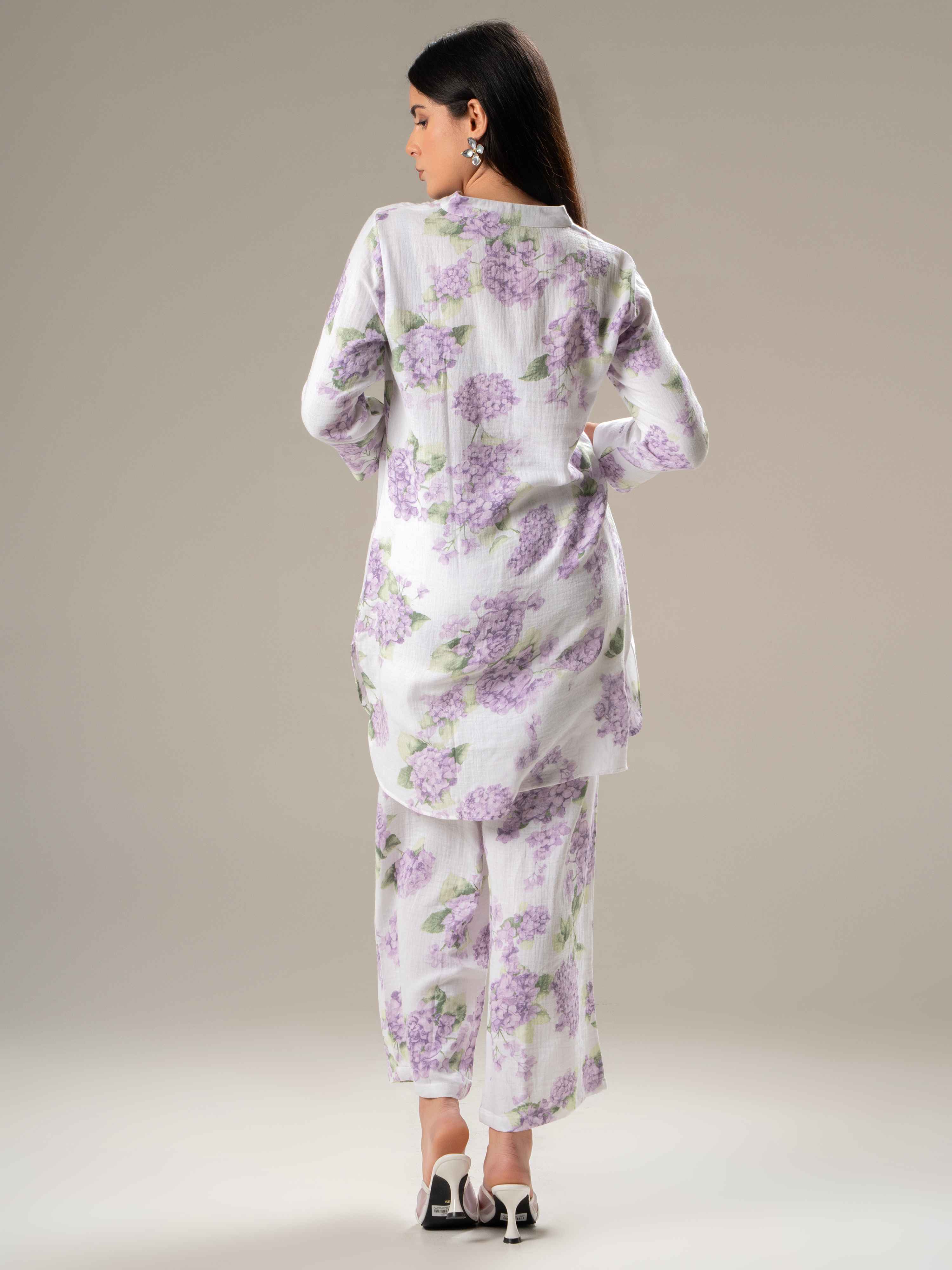 Printed Long Sleeves Pure Cotton Shirt With Trousers