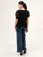 Women Fandi Frill Neck Top