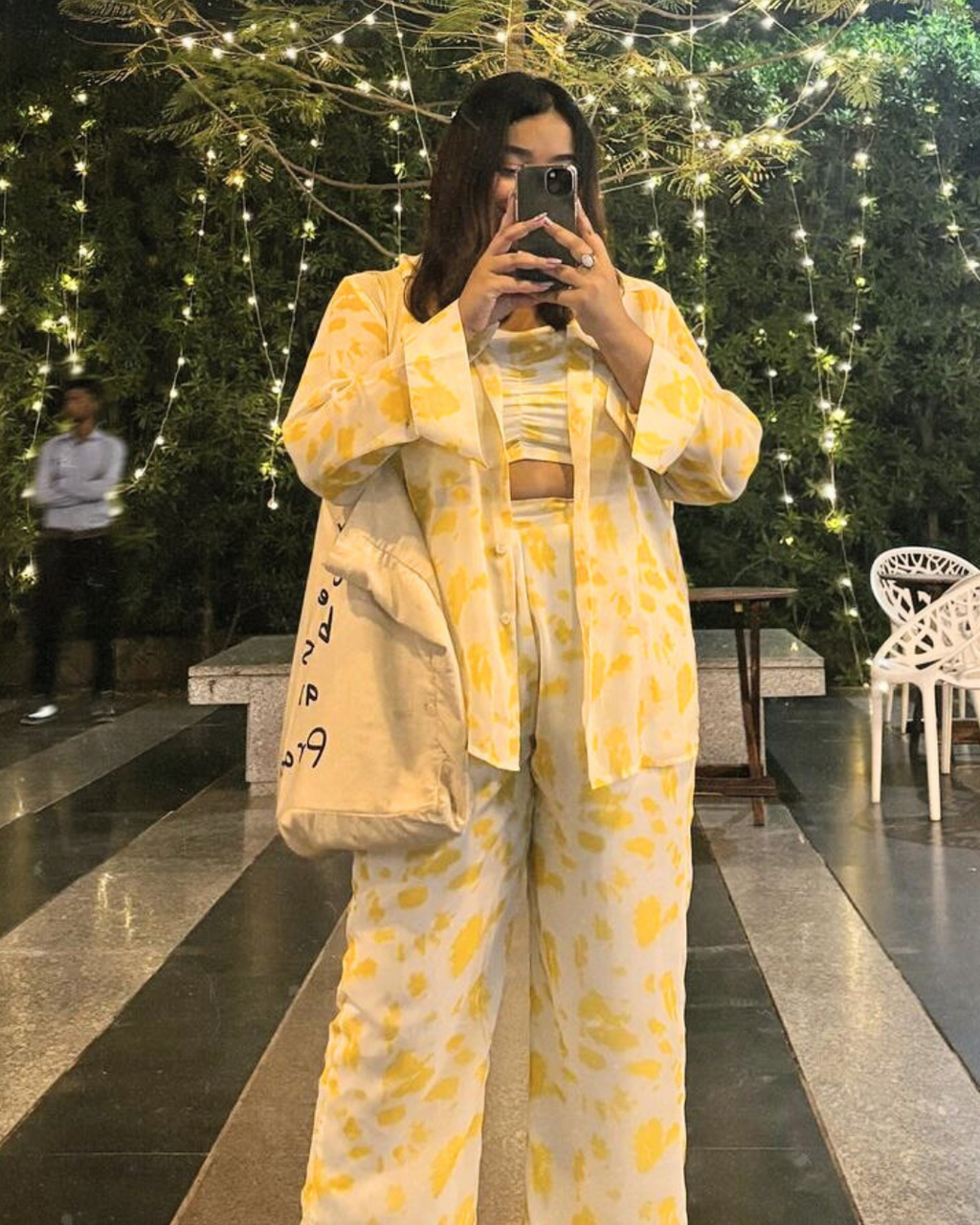 Georgette Printed 3 piece Co-ord With Shirt