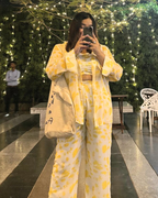 Georgette Printed 3 piece Co-ord With Shirt