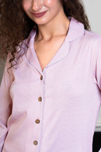 Women Solid Cotton Bubble Night Suit