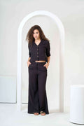 Half Sleeve Shirt with Flared Trouses Co-Ord Sets