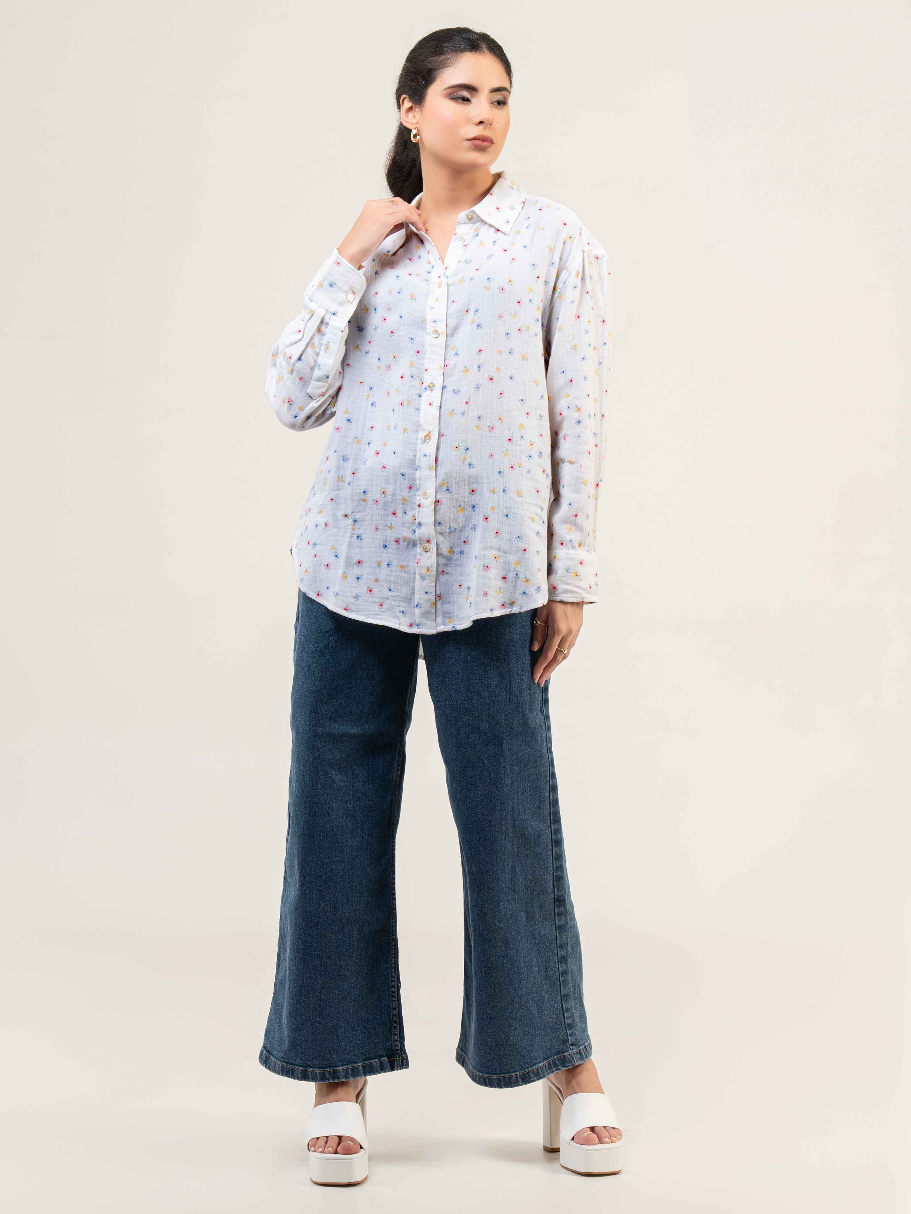 Printed Organic Cotton Full Sleeve Shirt
