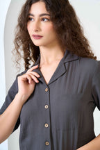 Half Sleeve Shirt with Flared Trouses Co-Ord Sets