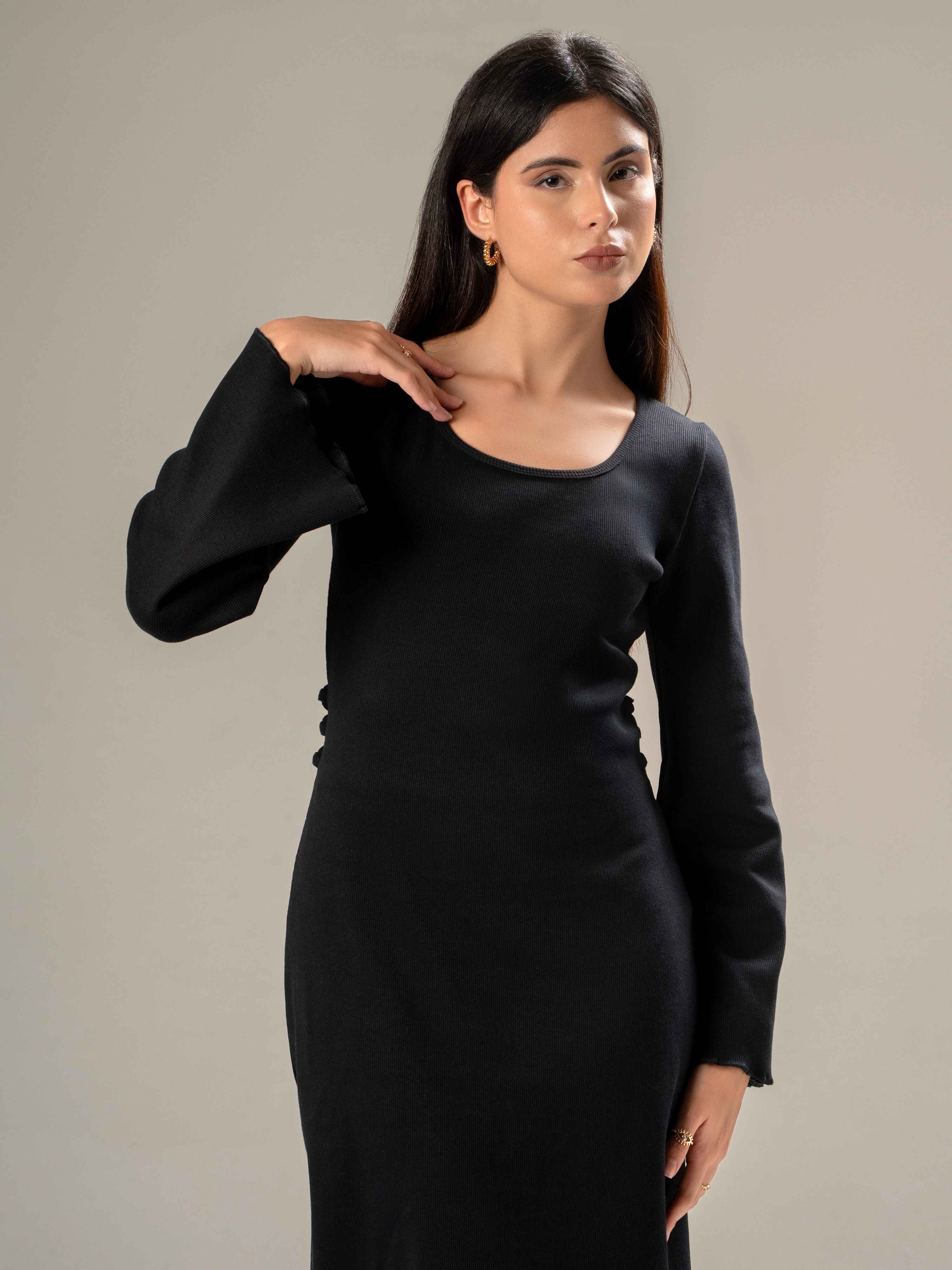 Rib Cotton Body-Con Dress