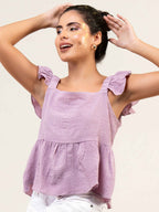 Women Cotton Bubble Peplum Top