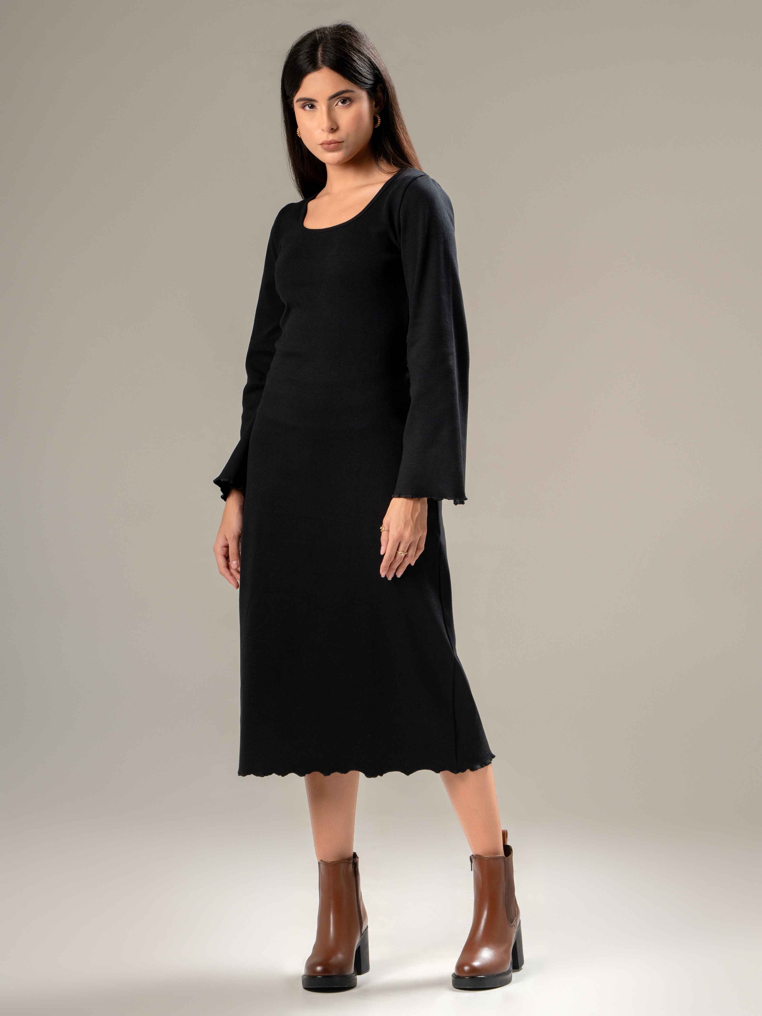 Rib Cotton Body-Con Dress